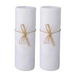 Lot de 2 draps housse lit bb 60 x 120 cm / 100% coton / 57 fils / cm - 1 blanc + 1 blanc