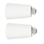 Embouts pour barre à rideau - inspire - maya - diam. 20 mm - blanc - lot de 2 Embouts pour barre à rideau - inspire - maya - diam. 20 mm - blanc - lot de 2