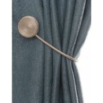 Lot de 2 embrasses magnetiques pour rideaux dcoratives et pratiques tissage  main en beige