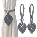 Lot de 2 embrasses de rideaux pour rideaux bohme corde de rideau faits  la main clips dcoratifsboucle ...