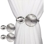 Lot de 2 embrasses de rideaux d�coratives en m�tal - boucles cr�atives pour rideaux - avec pinces � ressort ...