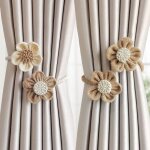 Lot de 2 embrasses de rideaux faites � la main en corde pour d�coration de bureau maison fleurs label ...