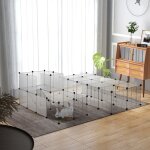 Lot de 2 enclos pour petits animaux design diy cage modulable pour cochon dinde lapin chinchillas