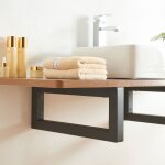 Lot de 2 �querres d�tag�re hawangen acier 40 x 20 cm noir