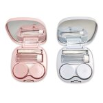 Lot de 2 étuis de voyage pour lentilles de contact avec miroir kit de voyage portable pour lentilles ... Lot de 2 étuis de voyage pour lentilles de contact avec miroir kit de voyage portable pour lentilles ...