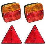 Lot de 2 feux de remorques + 2 triangles remorque