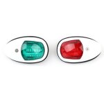 Lot de 2 feux de signalisation led rouge et vert feux de navigation étanches pour bateau dc12v 3w blanc ... Lot de 2 feux de signalisation led rouge et vert feux de navigation étanches pour bateau dc12v 3w blanc ...