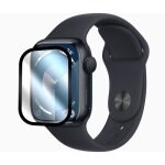 Lot de 2 film protecteur avec bords noir pour apple watch series 9 45mm verre tremp� de protection transparent ...