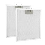 Lot de 2 filtres m�talliques pour hotte aspirante - 305 x 267 mm - filtre � graisse lavable avec grille ...