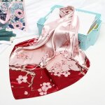 Lot de 2 foulards lgants et tendance pour femme d9335 - rouge - 90 cm x 90 cm