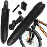 Lot de 2 garde - boue arri�re et avant pour v�lo mat�riau pp noir vtt edibazzar