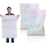 Lot de 2 grands filets � linge sac � linge surdimensionn� 90 x 90 cm xxl filet � linge pour machine � ...