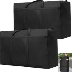 Lot de 2 grands sacs de rangement imperm�ables 180 l pliables avec poign�es zipp�es pour v�tements saisonniers ...