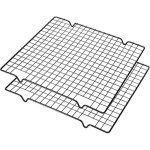Lot de 2 grilles de refroidissement pour gteau - avec pieds stables - 40 x 25 x 2 cm