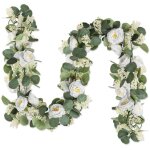 Lot de 2 guirlandes deucalyptus artificiel de 2 m avec fleurs fausses roses et gypsophiles décoration ... Lot de 2 guirlandes deucalyptus artificiel de 2 m avec fleurs fausses roses et gypsophiles décoration ...