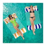 Lot de 2 hamacs de piscine gonflables 4 - en - 1 chaise longue flottante avec maille pour adultes enfants ...
