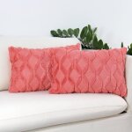 Lot de 2 housses de coussin décoratives en velours style luxueux pour canapé et chambre 30 * 50 cm couleur ... Lot de 2 housses de coussin décoratives en velours style luxueux pour canapé et chambre 30 * 50 cm couleur ...