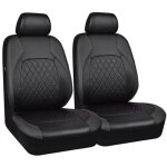 Lot de 2 housses de si�ge avant de voiture en cuir pu imperm�ables et universelles