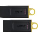 Lot de 2 kingston cl usb datatraveler exodia 128gb - avec capuchon de protection et anneaux pour porte ...