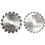 Lot de 2 lames carbure bois makita  185 mm pour scies circulaires - d - 20052