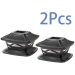 Lot de 2 lampes de poteau solaires led d�coratives �tanches pour ext�rieur ? noir