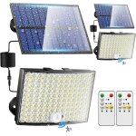 2 lampes solaires exterieurs 268 led avec détecteur de mouvement - ip65 Étanche - projecteur pour jardin ... 2 lampes solaires exterieurs 268 led avec détecteur de mouvement - ip65 Étanche - projecteur pour jardin ...