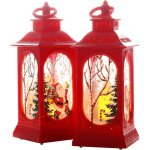 Lot de 2 lanternes dcoratives de nol  led pour bougies de table lanternes de pre nol suspendues ...