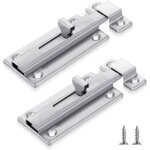 Lot de 2 loquets coulissants en acier inoxydable avec vis verrous coulissants pour porte int�rieure verrou ...