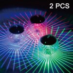 Lot de 2 lumires de piscine flottantes ? lampes solaires colores gonflables pour dcoration de fte ...