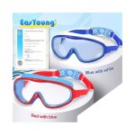 Lot de 2 lunettes de natation pour enfants de 3  15 ans vision large antibue tanches et protection ...