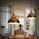 Lot de 2 lustre suspension moderne lampe en mtal e27 29cm bronze abat - jour conception plafonnier ...