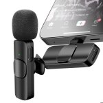Lot de 2 micro cravate sans fil usb - c lightning avec r�duction bruit port�e 20m noir