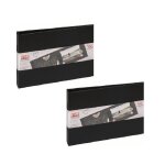 Lot de 2 mini albums photos à personnaliser - pour 24 photos 10 x 15 ou 13x18 cm - noir Lot de 2 mini albums photos à personnaliser - pour 24 photos 10 x 15 ou 13x18 cm - noir