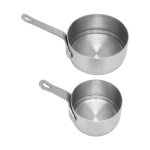 Lot de 2 mini casseroles empilables en acier inoxydable avec poign�e pour banquet pique - nique en plein ...