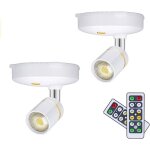 Lot de 2 mini spots sans fil à piles pour tableau dintérieur à intensité variable avec télécommande à ... Lot de 2 mini spots sans fil à piles pour tableau dintérieur à intensité variable avec télécommande à ...