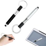 Lot de 2 mini stylets universels pour cran tactile stylet 3 en 1 stylo  bille noir et argent pour tlphone ...
