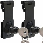 Lot de 2 moraillons  cl en acier - verrous de scurit avec serrures et cls uniques pour portails ...