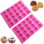 Lot de 2 moule � g�teau rond cannel� moule � g�teau 3d mini savarin moule � beignet pudding moule � cupcakes ...