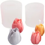 Lot de 2 moules en silicone en forme de tulipe 3d pour la fabrication de bougiesles loisirs créatifs ... Lot de 2 moules en silicone en forme de tulipe 3d pour la fabrication de bougiesles loisirs créatifs ...
