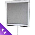 Lot de 2 moustiquaires de fenêtre en pvc l100 x h145 cm - recoupable en largeur et hauteur Lot de 2 moustiquaires de fenêtre en pvc l100 x h145 cm - recoupable en largeur et hauteur