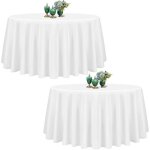 Lot de 2 nappe ronde blanche 305cm nappe blanche ronde tissu polyester nappe ronde mariage blanche nappe ... Lot de 2 nappe ronde blanche 305cm nappe blanche ronde tissu polyester nappe ronde mariage blanche nappe ...