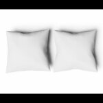 Lot de 2 oreillers moelleux carr�s 65 x 65 cm 100% polyester fibre creuse