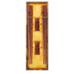 Lot de 2 paires de baguettes chinoises r�utilisables en forme de dragon et de ph�nix avec support et ...