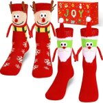 Lot de 2 paires de chaussettes magntiques 3d de nol ? cadeaux originaux et amusants pour femmes hommes ...