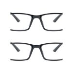 Lot de 2 paires de lunettes de lecture avec filtre anti - lumire bleue + 2. 5