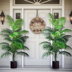 Lot de 2 palmiers areca artificiels 24 feuilles réalistes plantes tropicales décoratives pour maison ... Lot de 2 palmiers areca artificiels 24 feuilles réalistes plantes tropicales décoratives pour maison ...