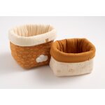 Lot de 2 panires de rangement en double gaze de coton - orsino