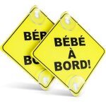 Lot de 2 panneaux davertissement b�b� � bord pour voiture - 125 cm - autocollant de voiture avec double ...