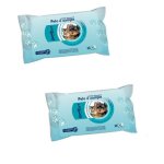 Paquet de 36 lingettes hygine animaux - lot de 2 - blanc - 18 cm x 30 cm x 1 cm - astuceo