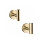 Lot de 2 pat�res en acier inoxydable sus 304 dor� bross� pour salle de bain